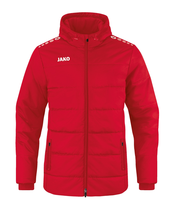 JAKO Team Coach Kapuzenjacke Rot F100