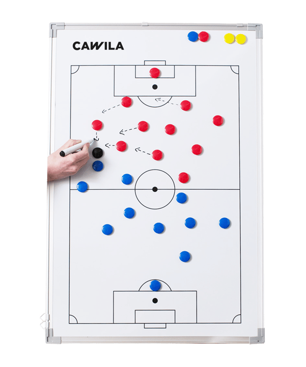 Cawila Taktiktafel Fussball inkl. Tasche| Size: 45 x 60cm Weiss