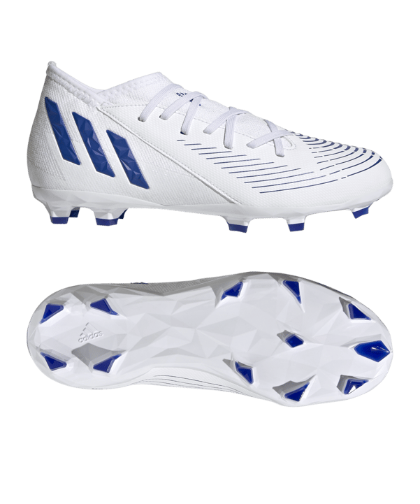 adidas Predator EDGE.3 FG Diamond Edge J Kids Weiss Blau