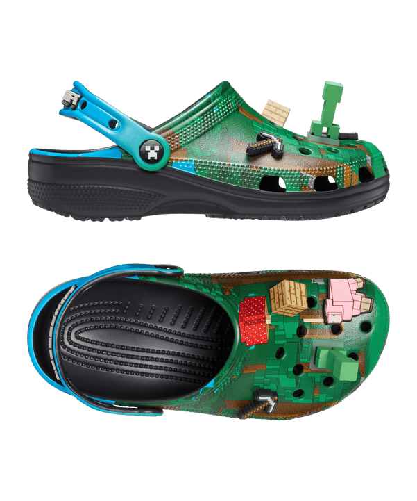 Crocs Minecraft Classic Clog Badelatsche Mehrfarbig