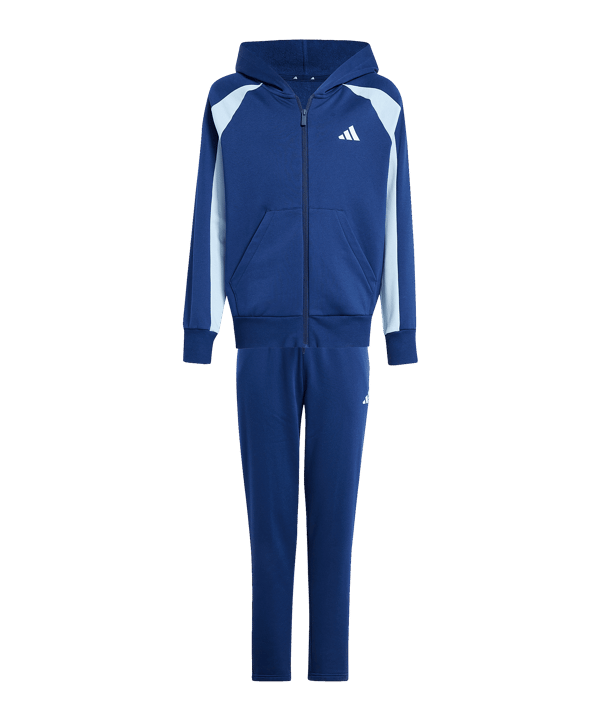 adidas Essentials Colorblock Trainingsanzug Kids Blau