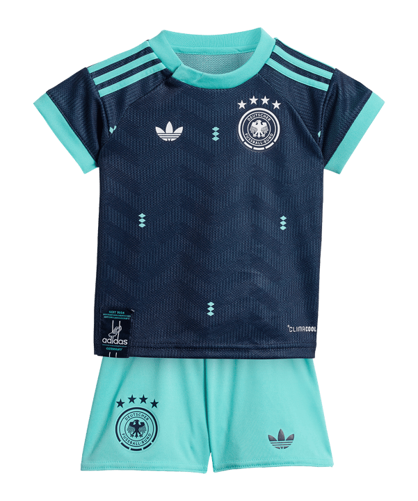 adidas DFB Deutschland Babykit Trikot Set Away WM 2026 Kids Blau