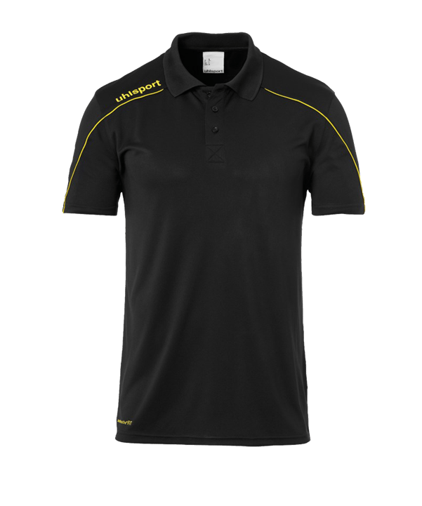 uhlsport Stream 22 Poloshirt Kids Schwarz Gelb F23