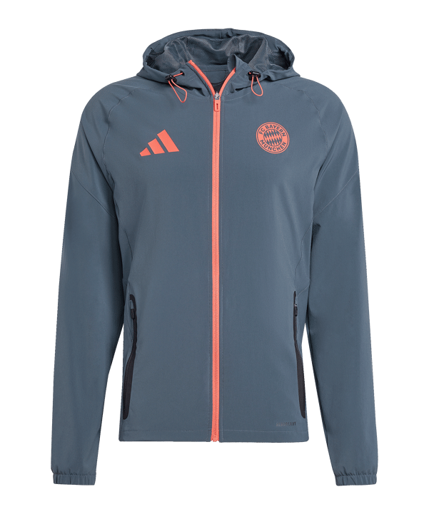adidas FC Bayern München Tech Travel Jacke Grau