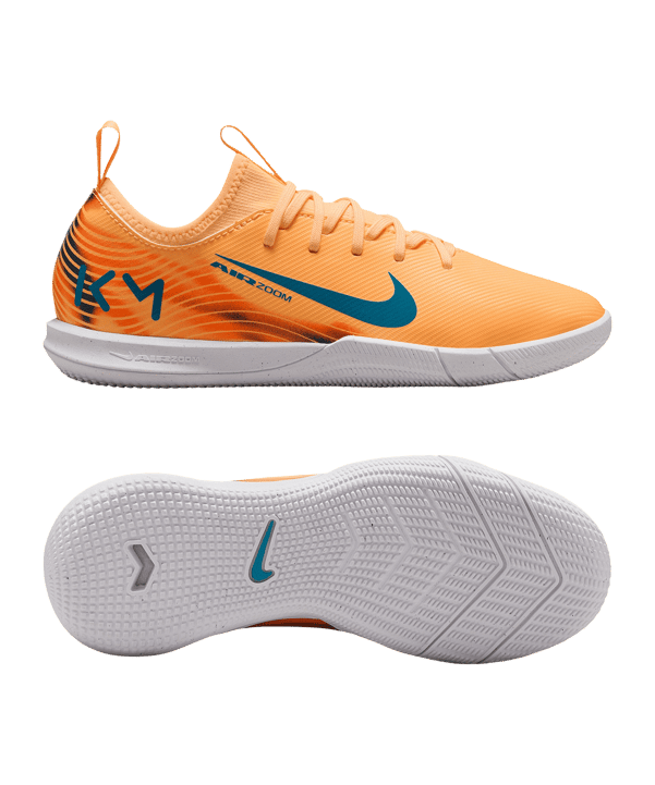 Nike Jr Air Zoom Mercurial Vapor XVI Academy IN Kylian Mbappe Signature Kids Orange F801