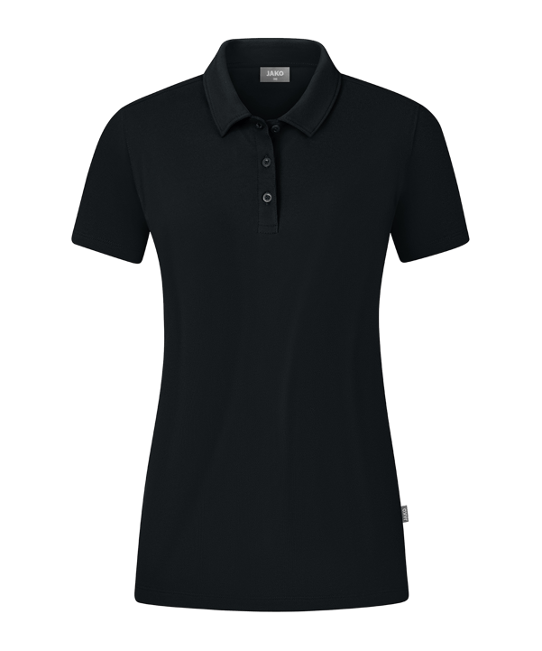 JAKO Organic Stretch Polo Shirt Damen Schwarz F800
