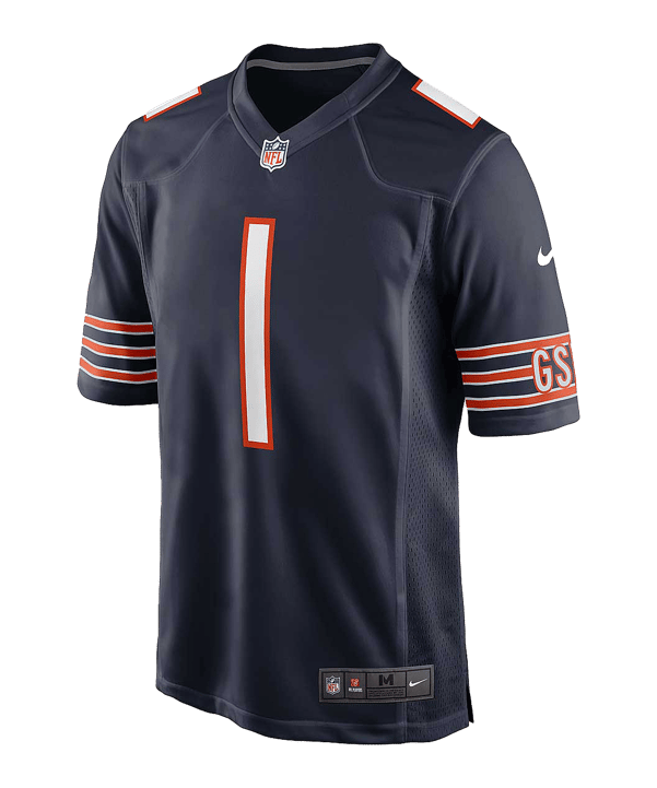 Nike NFL Chicago Bears Justin Fields 1 Home Trikot Blau