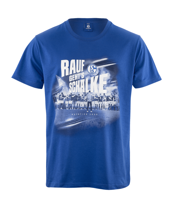 FC Gelsenkirchen-Schalke 04 e.V Aufstieg 2026 T-Shirt Blau