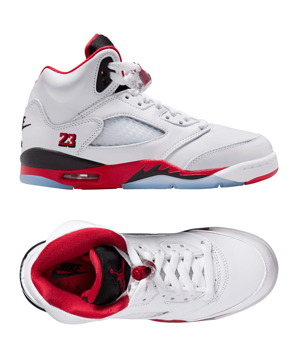 Jordan Air Jordan 5 Retro OG Fire Red GS Kids Weiß F101