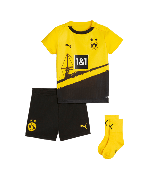 PUMA BVB Dortmund Babykit Home 2023/2024 Gelb F01