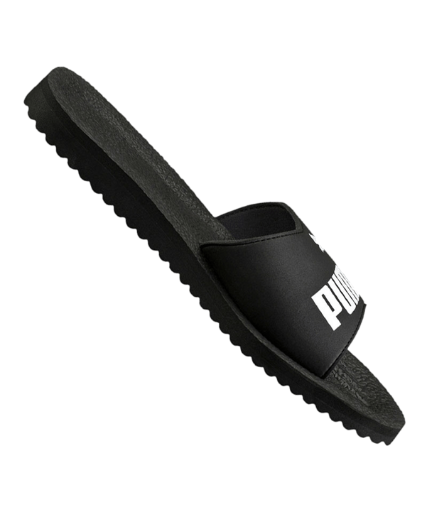 PUMA Purecat Badelatschen Schwarz Weiss F01