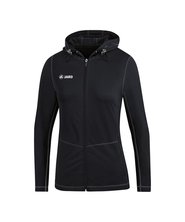 JAKO Run 2.0 Kapuzenjacke Damen Schwarz F08