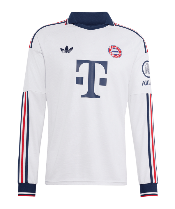 adidas FC Bayern München Trikot Langarm Away 2026/2027 Weiß