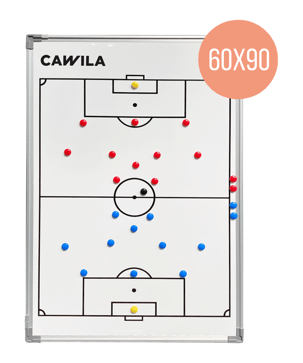 Cawila Taktiktafel Fussball inkl. Tasche | Size: 60 x 90 cm Weiss