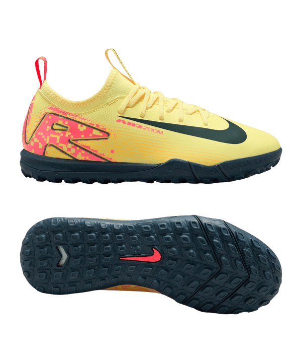 Nike Jr Air Zoom Mercurial Vapor XVI Academy TF Mbappe Signature Kids Orange Blau F800