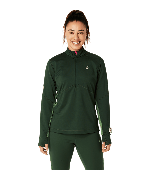 Asics WinterRun HalfZip Sweatshirt Damen Grün F300