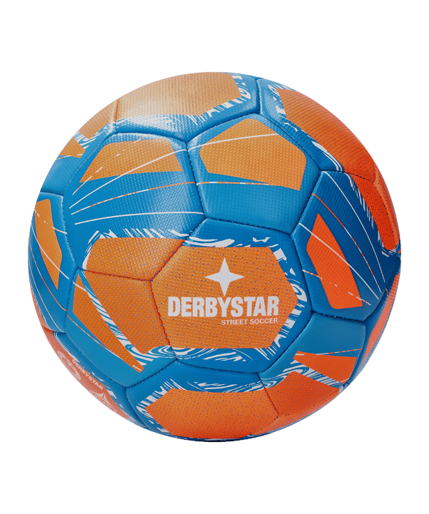 Derbystar Street Soccer v24 Trainingsball Orange Blau Weiss F761