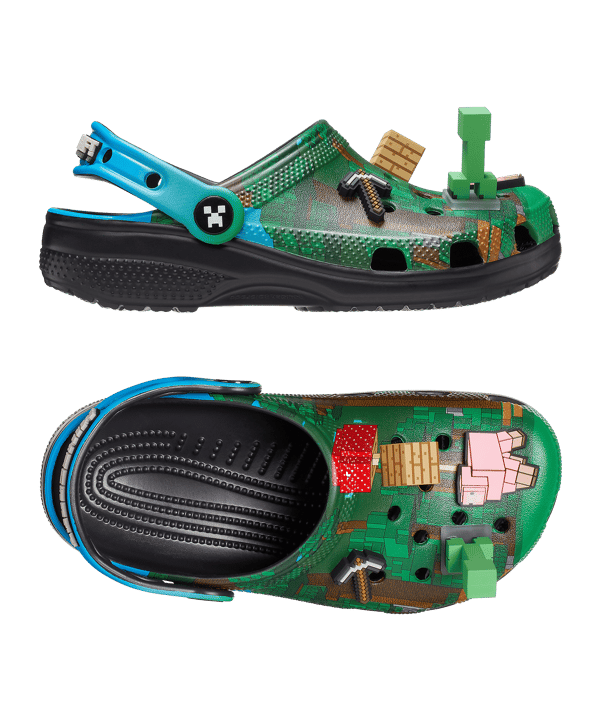 Crocs Minecraft Classic Clog Badelatsche Kids Mehrfarbig