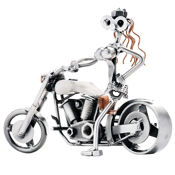 Schraubenfrau - Lady auf Motorrad