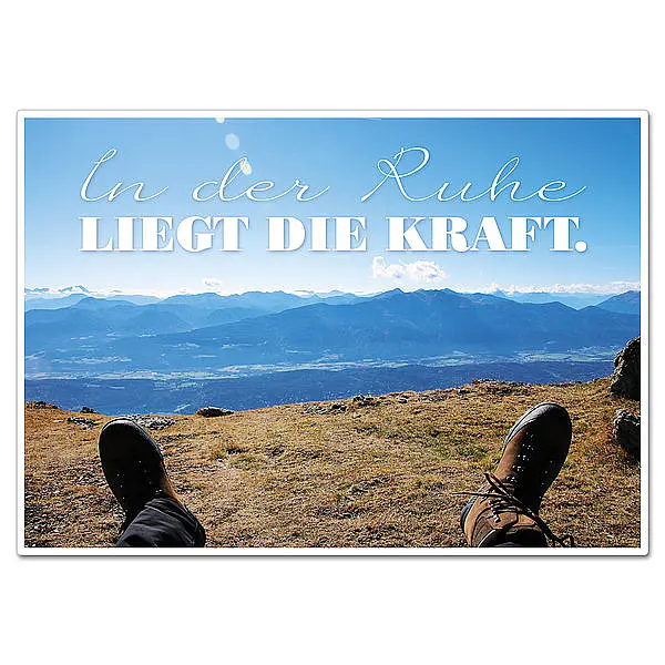 Geschenk für Gestresste: Schild 'In der Ruhe liegt die Kraft.' A4