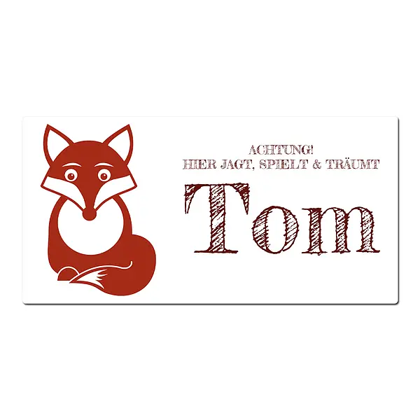 Geschenk zur Einschulung - Schild 20 x 10 cm mit Wunschtext und Symbolauswahl - für Jungen