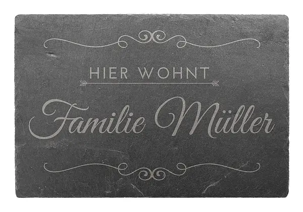 Vintage Türschild aus Schiefer 30 x 20 cm - Design Vintage