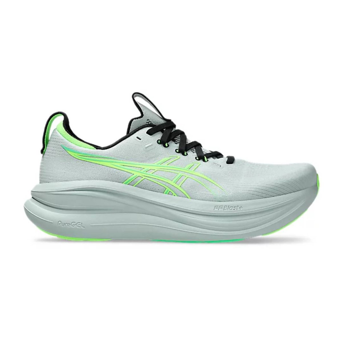 Asics Gel-Nimbus 28 Schuhe Grau Grün SS26, Größe 42 - EUR