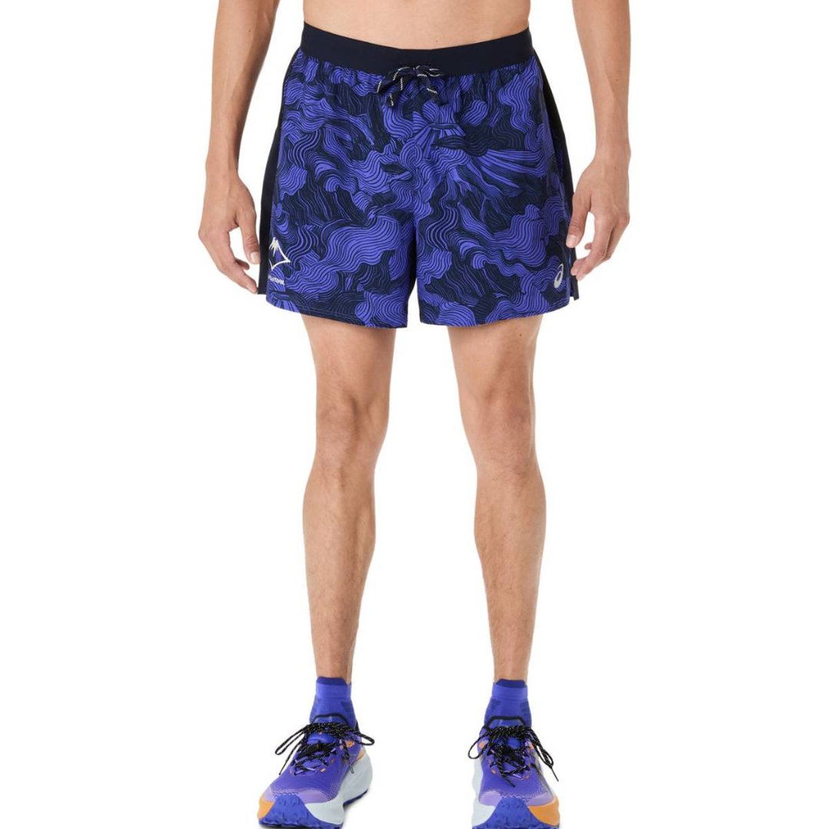 ASICS Fujitrail Shorts Blau Schwarz, Größe S
