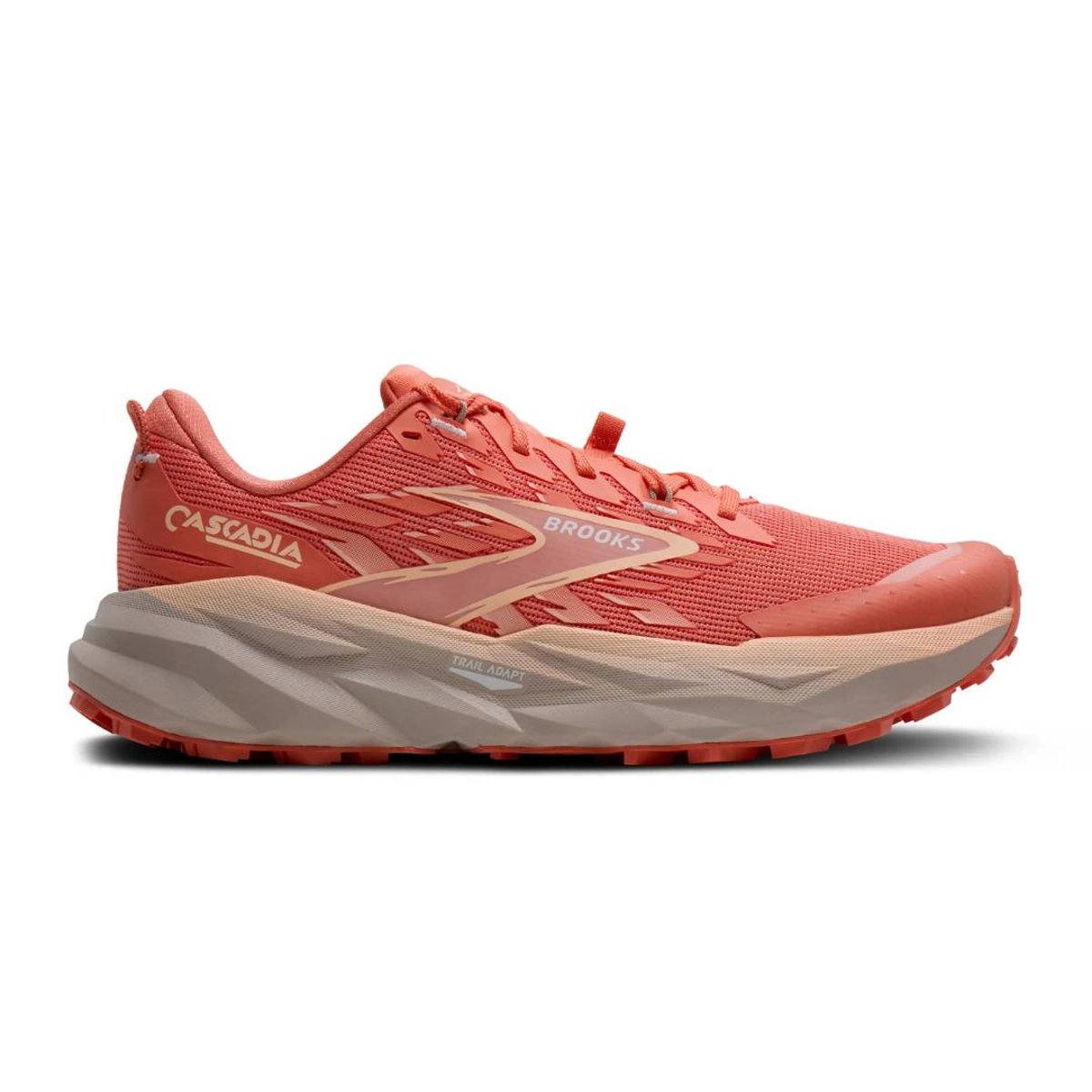 Brooks Cascadia 19 Orange Beige SS26 Damenschuhe, Größe 37,5 - EUR