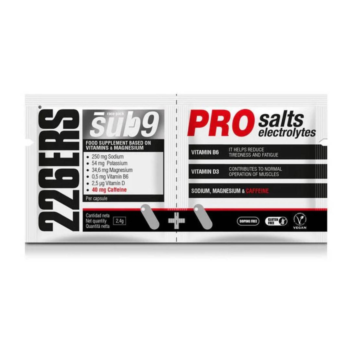 226ERS SUB9 Mineralsalze PRO mit Koffein 1g X 2