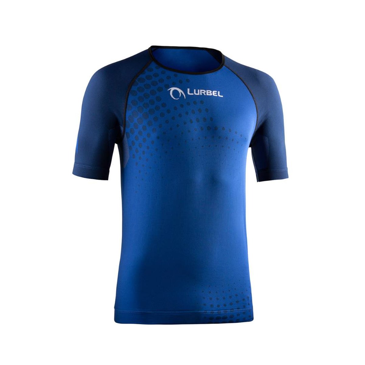 Unisex Lurbel Spirit Flux T-Shirt Blau-Schwarz, Größe S
