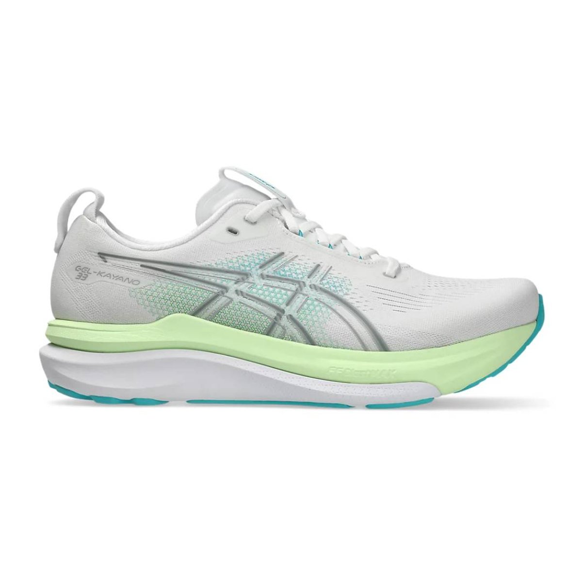 Asics Gel-Kayano 33 Laufschuhe Weiß Grün AW26, Größe 42 - EUR
