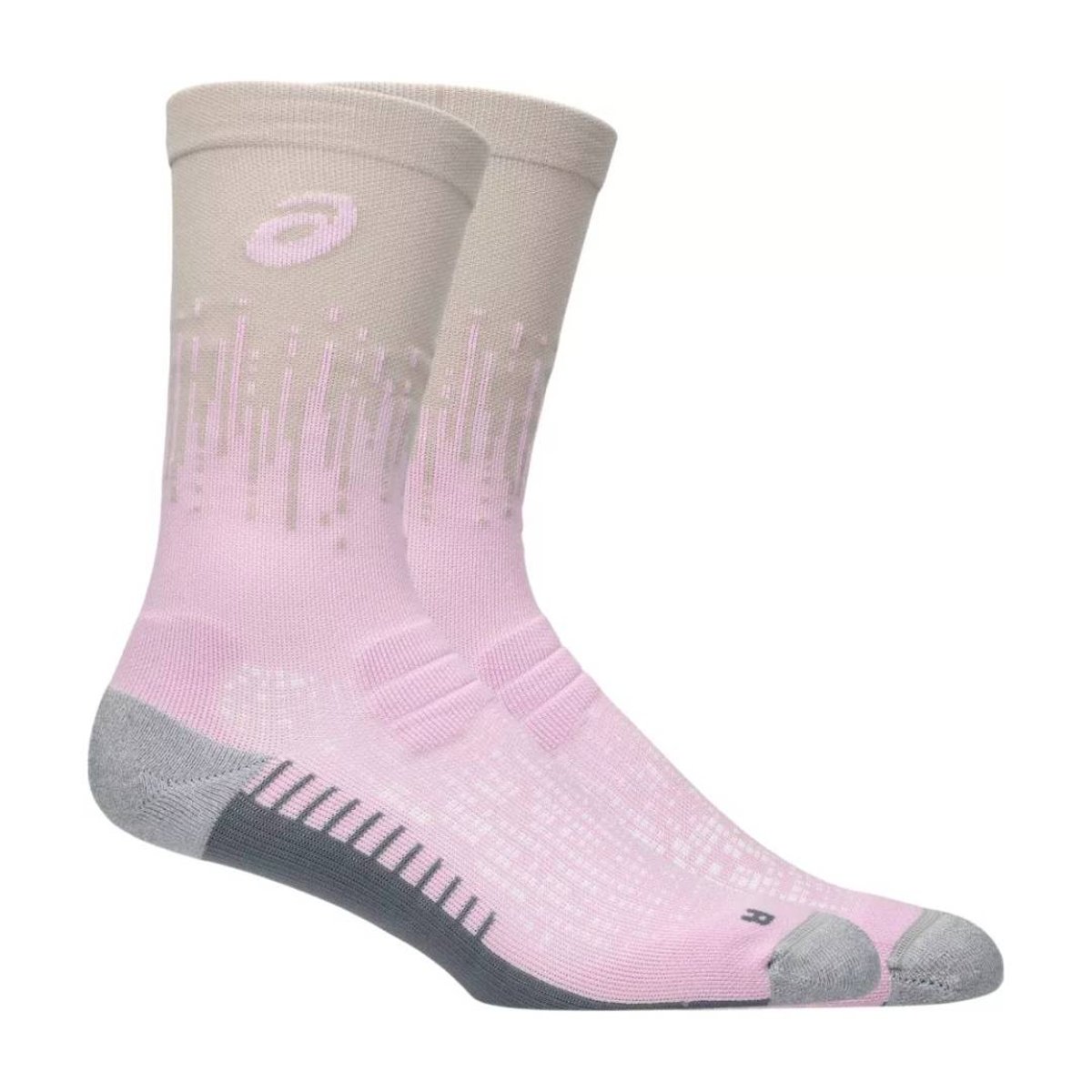 Asics Performance Run Crew Socken Beige Rosa, Größe I