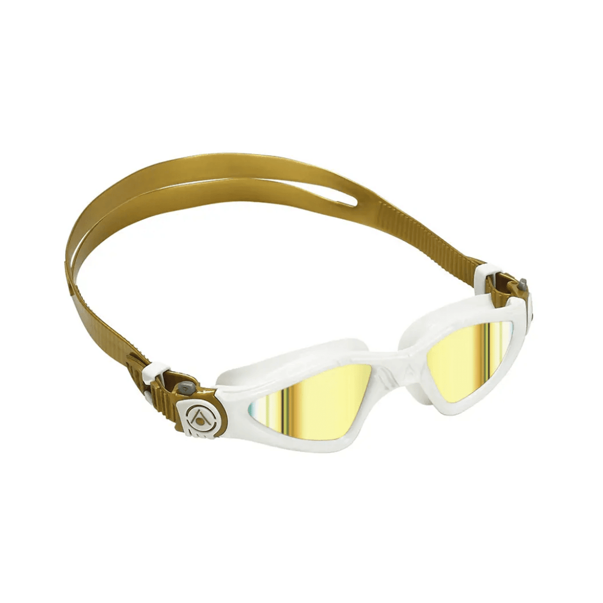 Aqua Sphere Kayenne Small Schwimmbrille Weiß Gold Gold Titanium Mirrored Lens