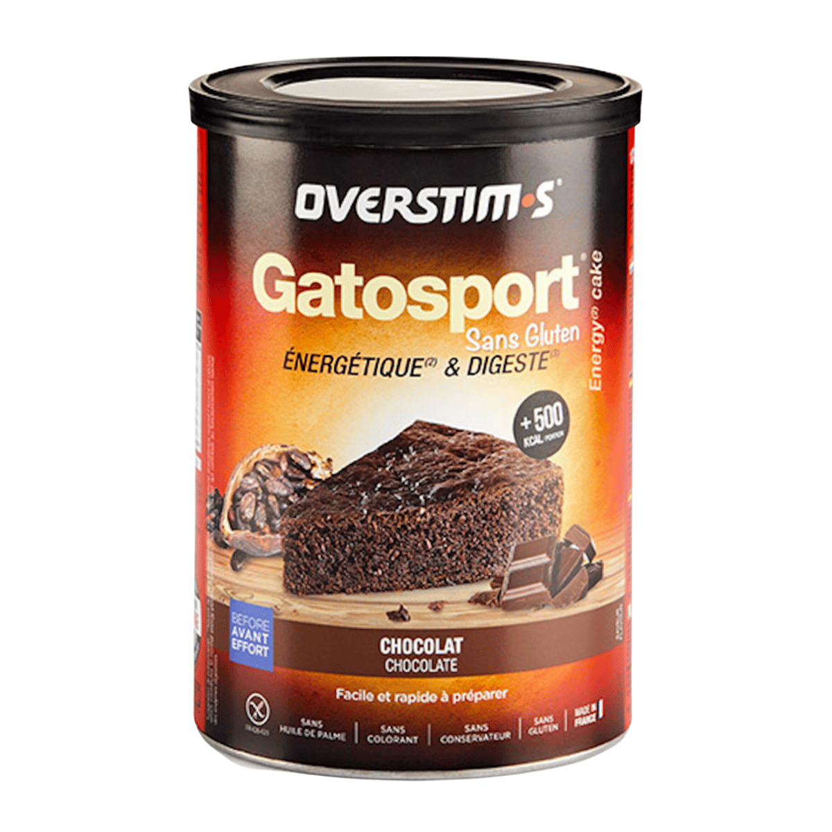 Energie-Kuchenmischung Overstims Schokoladen Glutenfrei 400 g