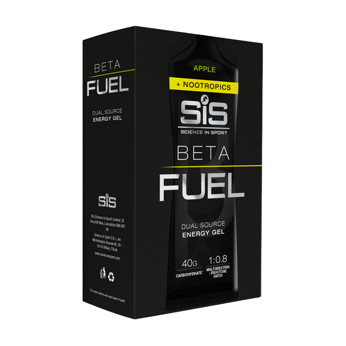 Energy Gel SIS Beta Fuel + Nootropics Apfel Pack 6 Einheiten