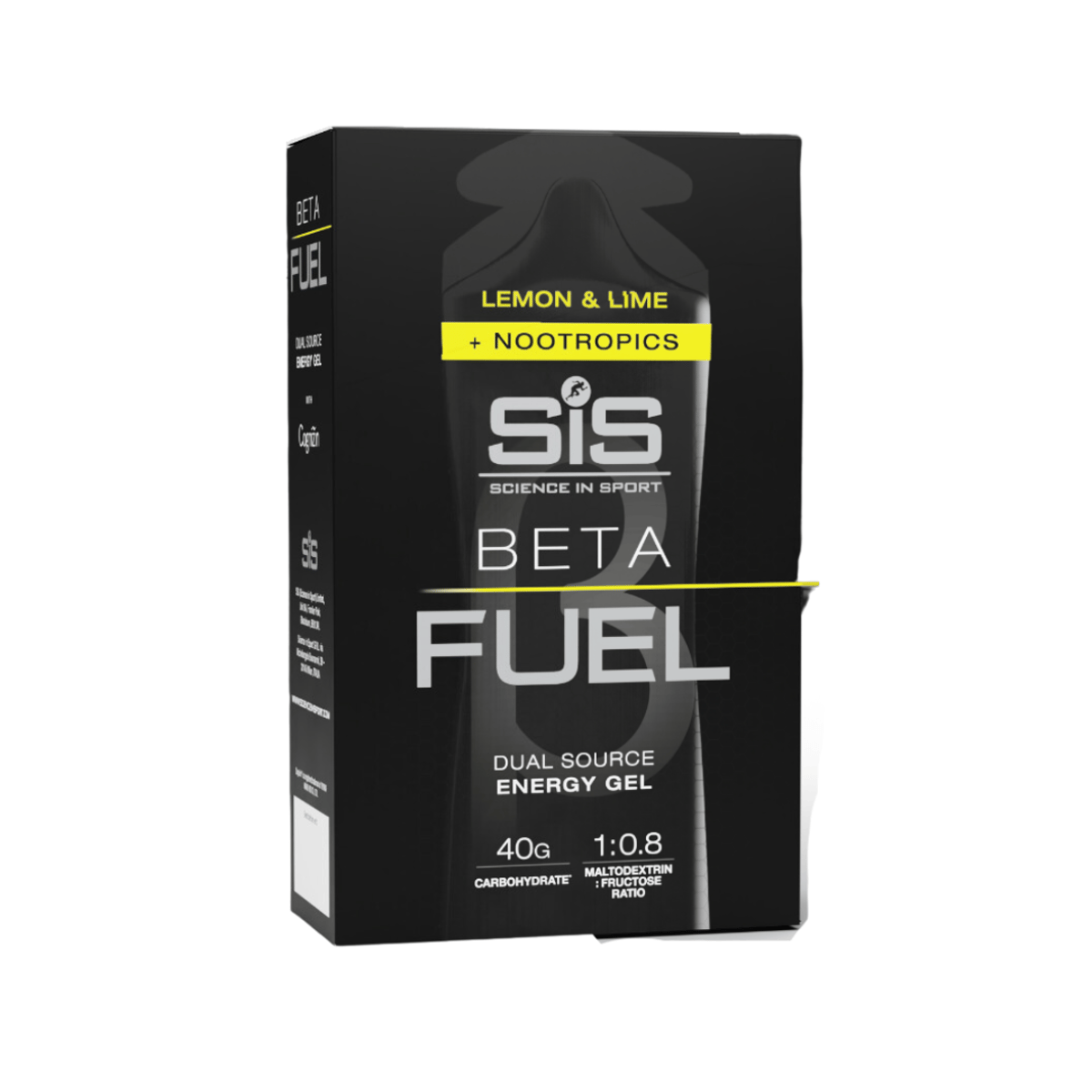 SIS Beta Fuel + Nootropics Energy Gel Zitronen-Limetten-Geschmack 6-Pack