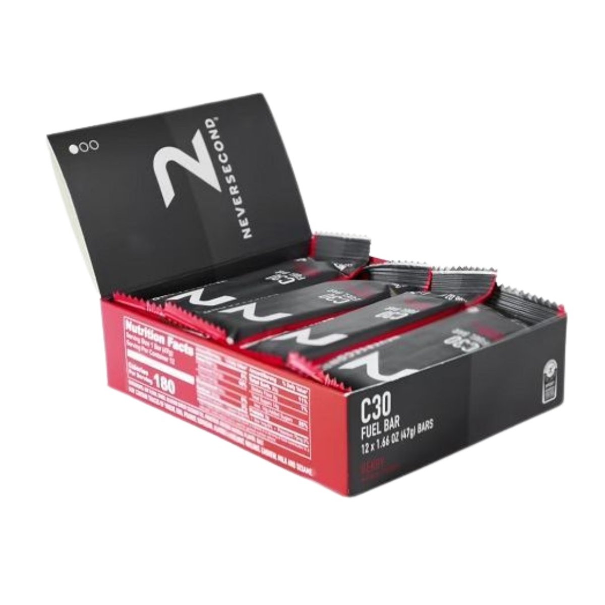 Neversecond Energy Gel C30 Kraftstoffriegel Himbeere | 47g