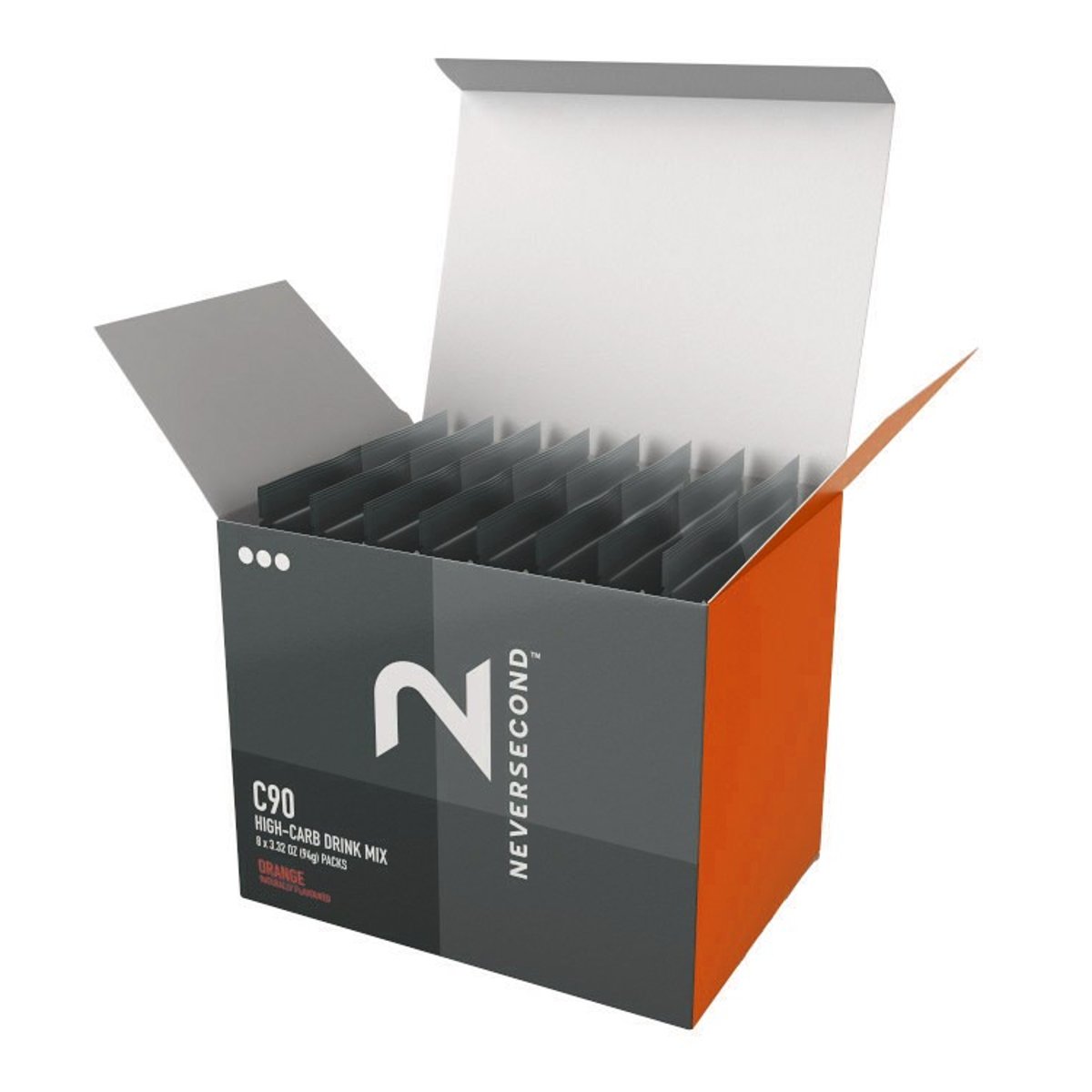 Neversecond Sport Drink C90 High-Carb Mix Orange 94g | 8 Umschläge