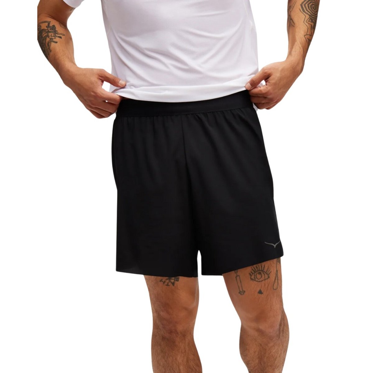 Hoka Glide Shorts mit Futter, 18 cm, Schwarz, Größe L