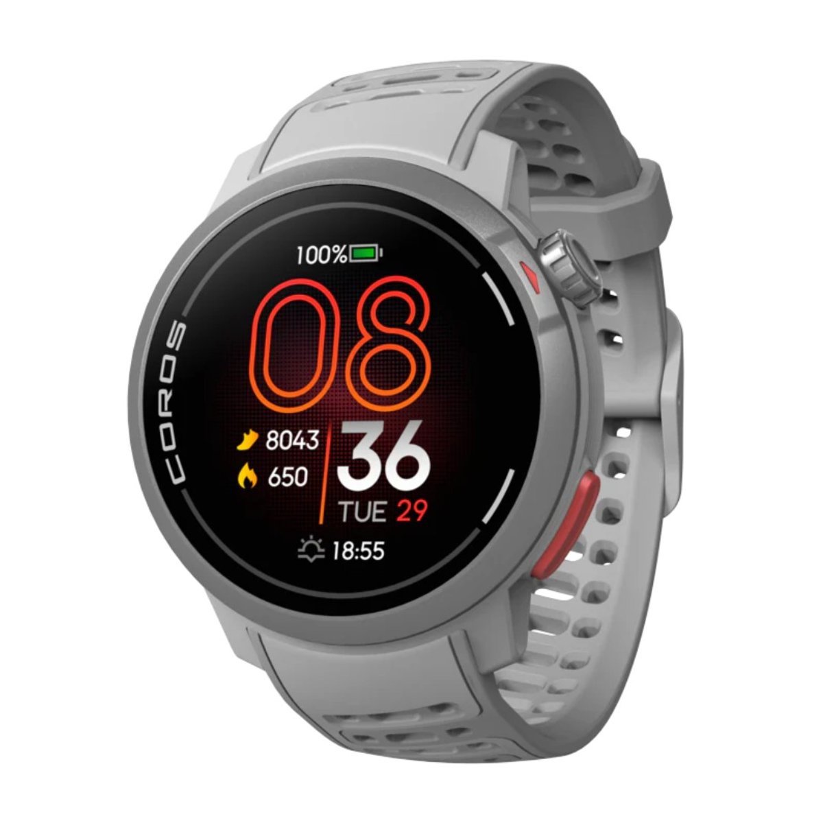 Coros Pace Pro GPS Uhr Silikon Grau