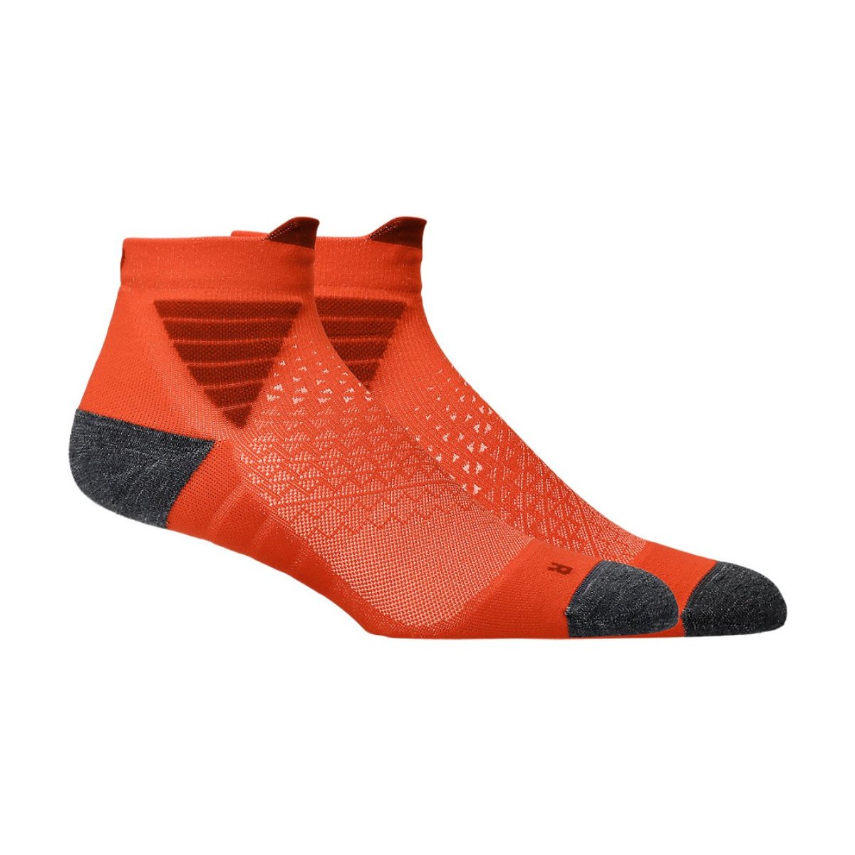 Asics Fujitrail Quarter Socken Orange Grau, Größe II