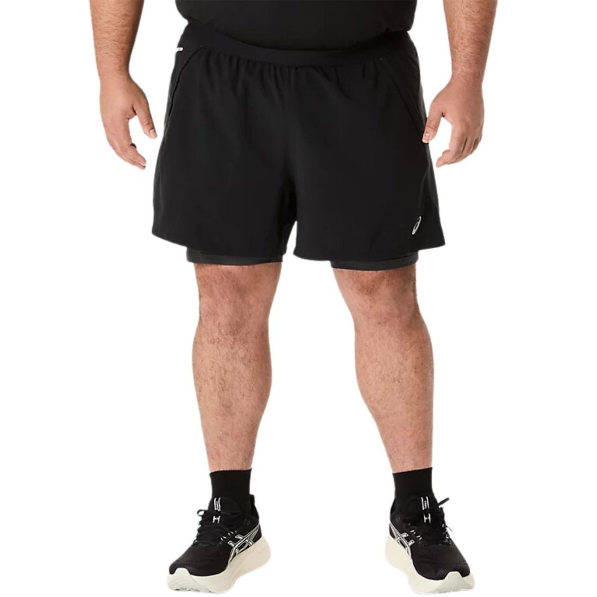 Asics 2N1 5IN Shorts Schwarz, Größe S