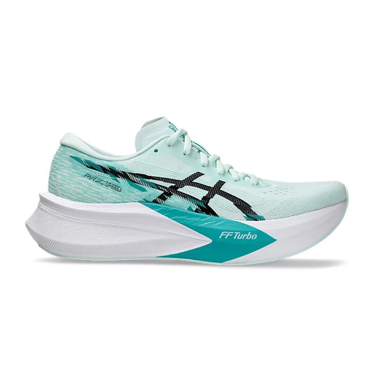 Asics Magic Speed 4 Grün Weiß SS25 Damen-Laufschuhe, Größe 37 - EUR
