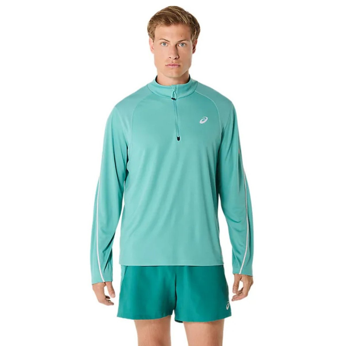 Asics Road Lite-Show 1/2 Zip Sweatshirt Hellblau, Größe S