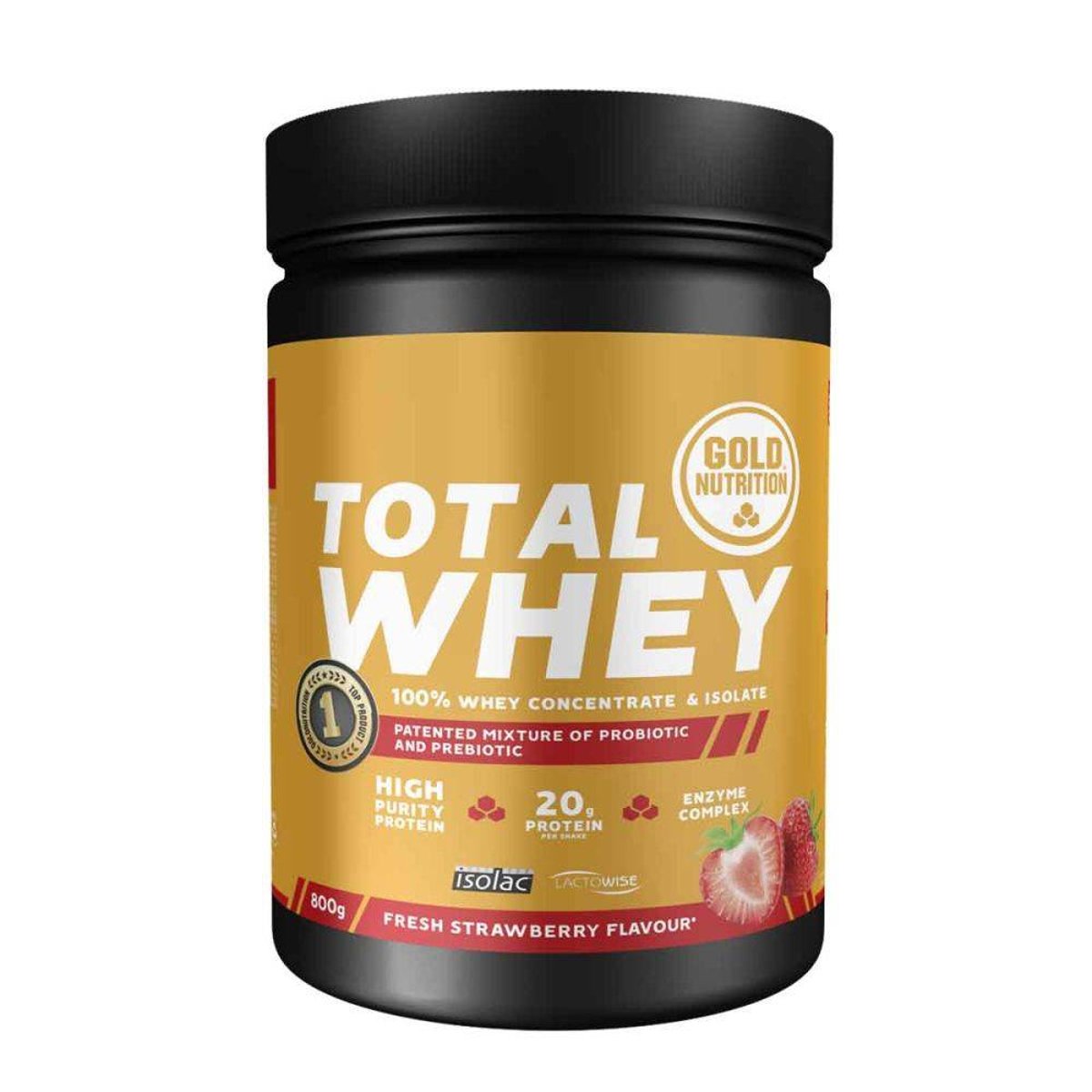 Protein GoldNutrition Total Whey Erdbeere 800g