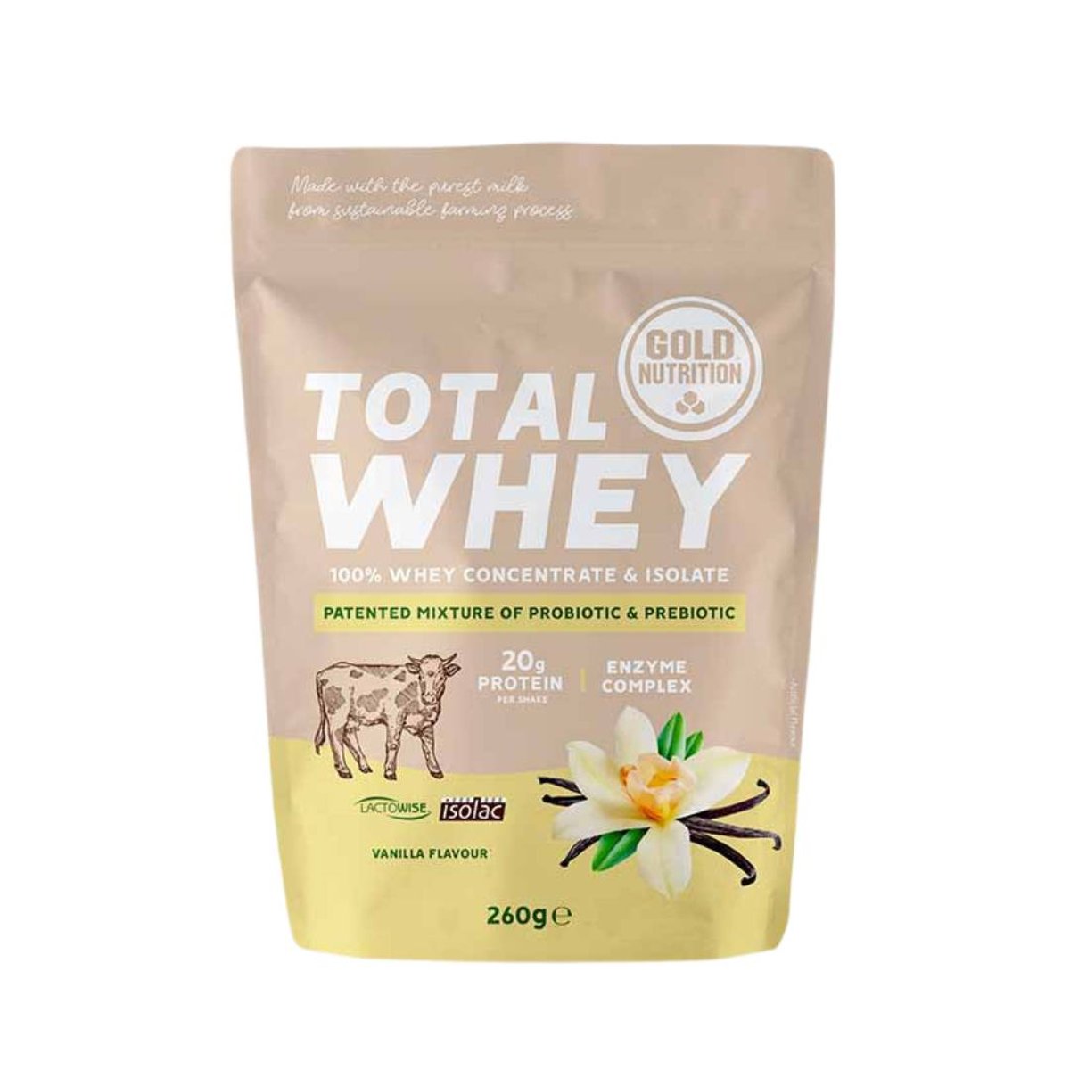 Protein GoldNutrition Total Whey Vanille 260g