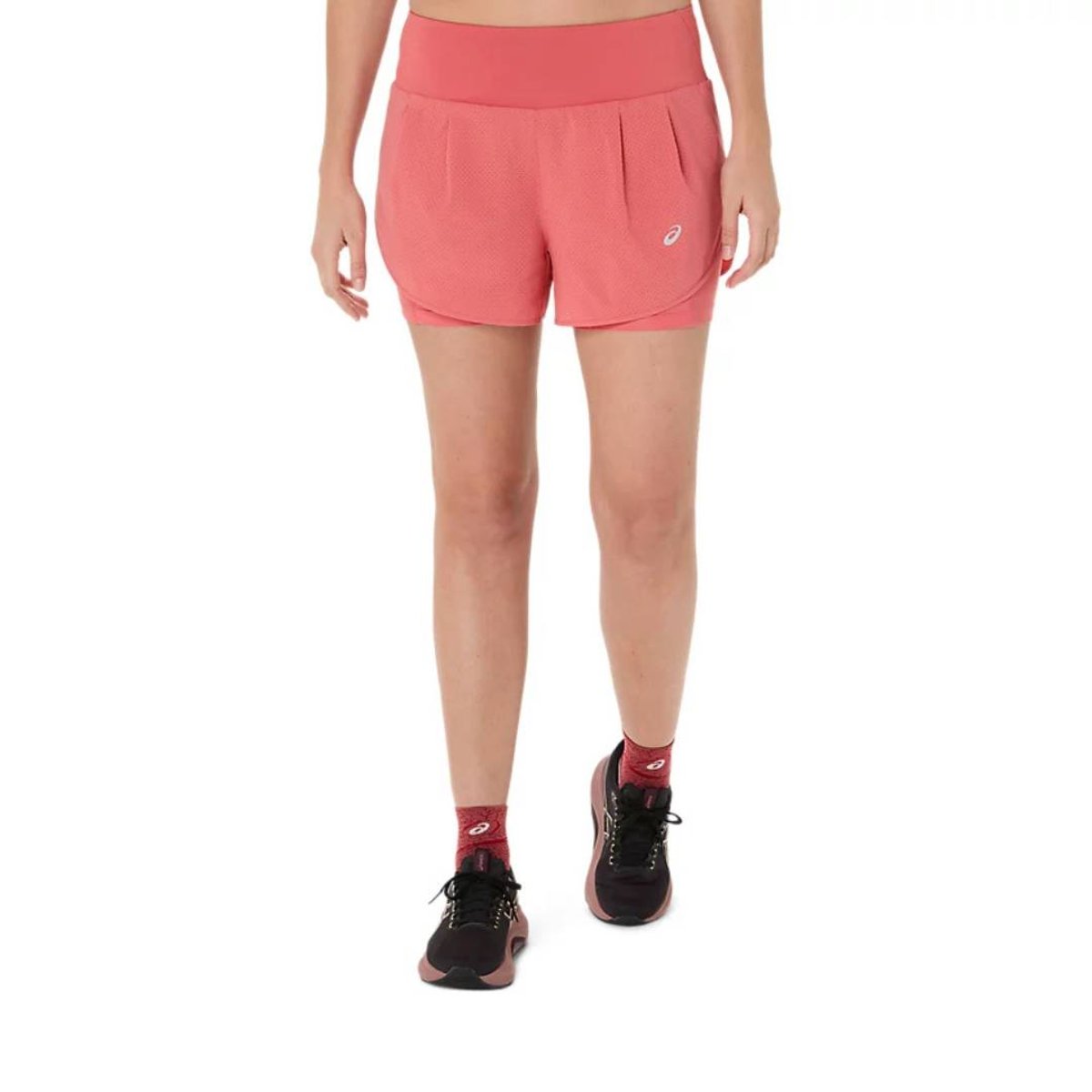 Asics Road 2-N-1 3.5IN Short Rosa Damen, Größe XS.