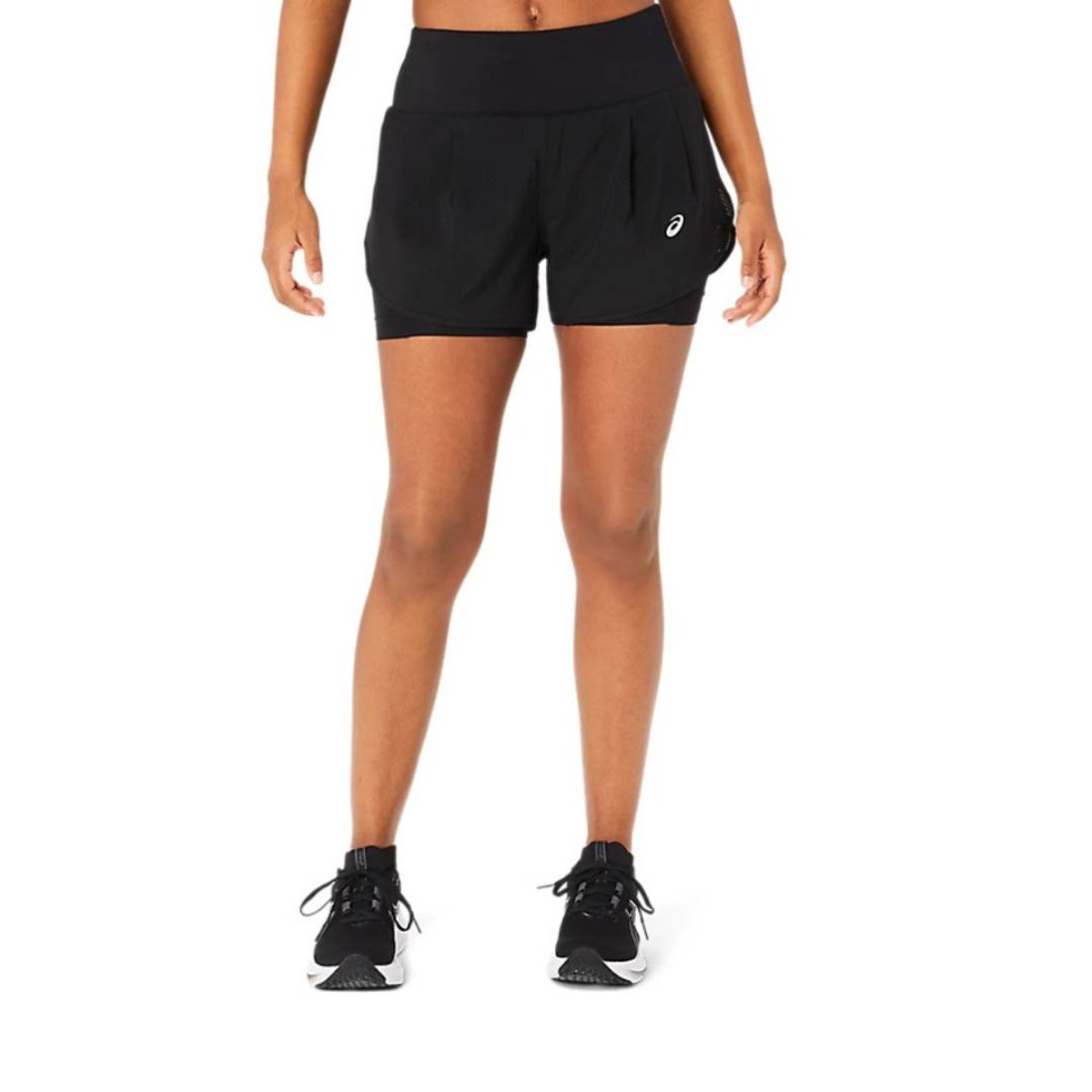 Asics Road 2-N-1 3.5IN Shorts Schwarz Damen, Größe XS.