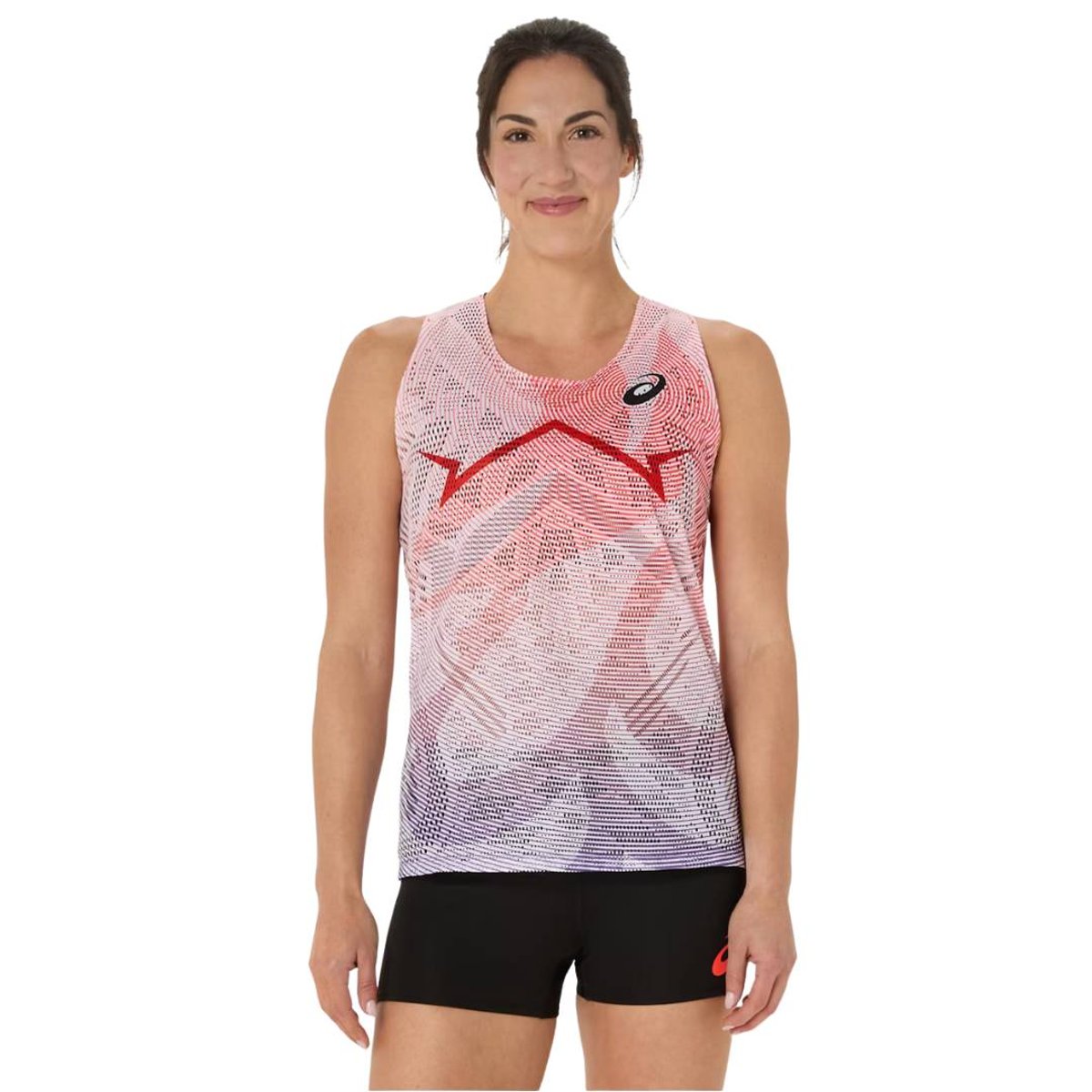 Asics Metaspeed Ärmelloses T-Shirt Weiß Rot Damen, Größe M